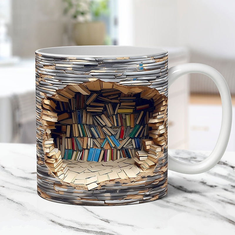 3D-Bücherregal-Tasse