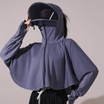 Eisseide UV-Schutz Windjacke mit Kapuze