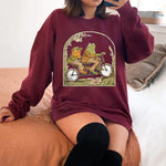 Sweatshirt mit Rundhalsausschnitt und Froschdruck