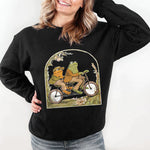 Sweatshirt mit Rundhalsausschnitt und Froschdruck