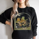 Sweatshirt mit Rundhalsausschnitt und Froschdruck