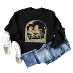 Sweatshirt mit Rundhalsausschnitt und Froschdruck
