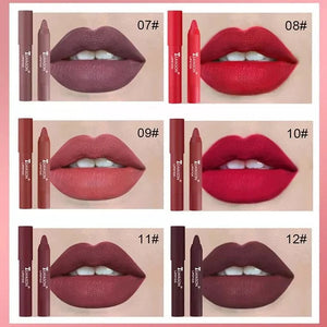 12-farbiger matter Lippenstift