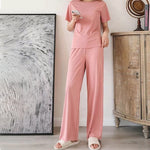 Lässiges stylisches bequemes Kurzärmeliges Heimset (zweiteilig)