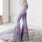 Ausgestellte Hose mit Ombre-Print