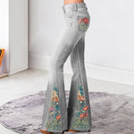 Ausgestellte Hose mit Ombre-Print