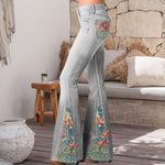 Ausgestellte Hose mit Ombre-Print