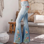 Ausgestellte Hose mit Ombre-Print