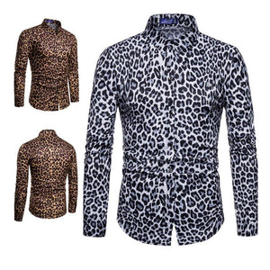 Leoparden Muster Hemd