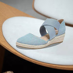 Sandalen mit Keilabsatz aus Hanfseil