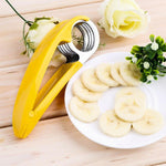 Edelstahl Bananenschneider Gurkenschneider Obst Gemüse Messer Salat Neuheit Küchenzubehör Gadget