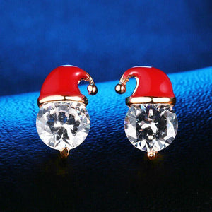 Weihnachtsmütze Ohrringe-Bestes Weihnachtsgeschenk für Ihrer Liebling