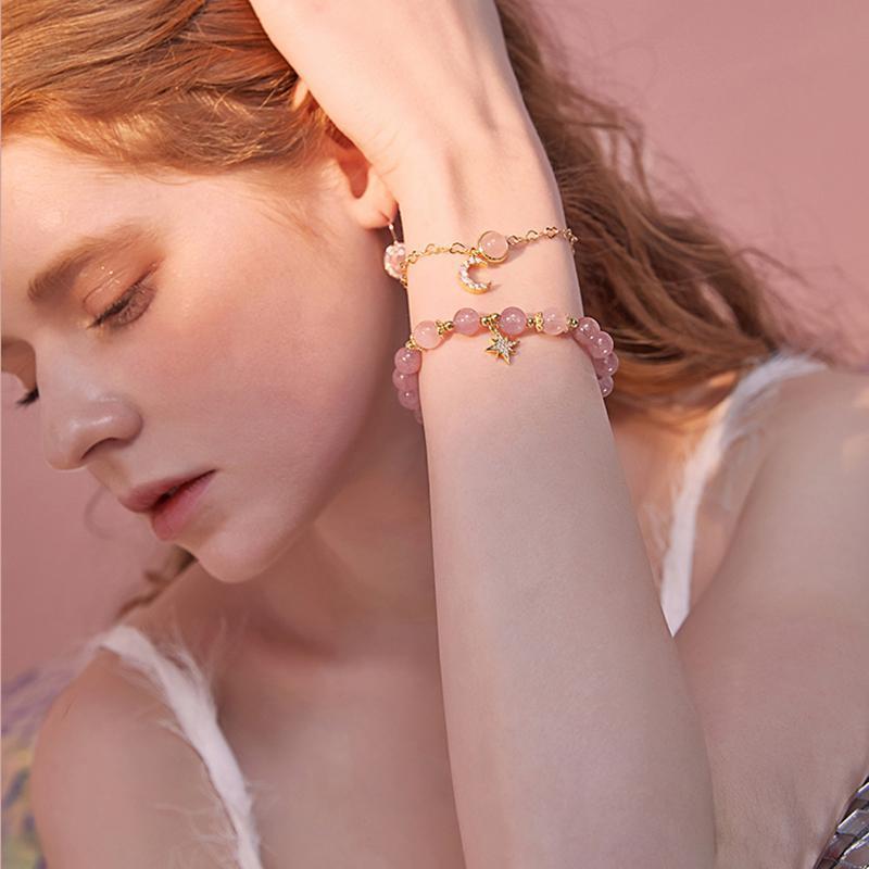 Rosa Kristall Armband
