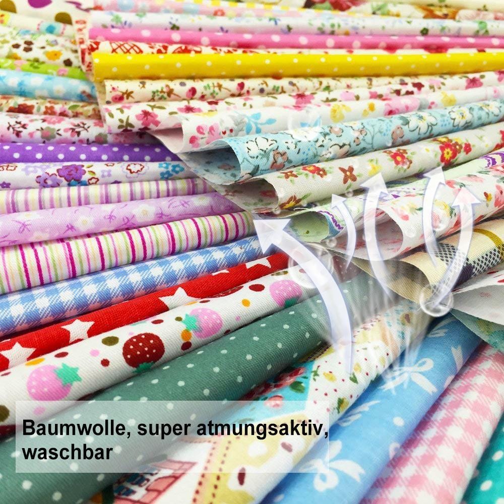 DIY Handgemachte Baumwolle Blumentuch - 10 x 10 cm, 50 Stk im Set
