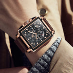 Leuchtende quadratische automatische mechanische Luxusuhr