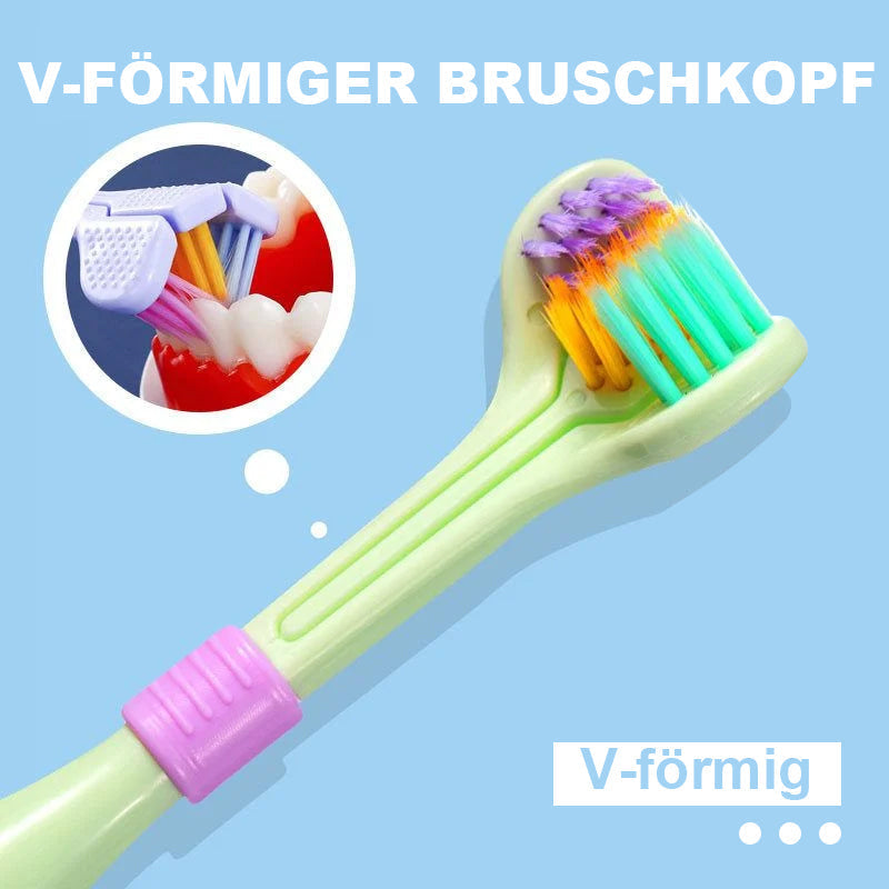Dreiseitige V-förmige Zahnbürste