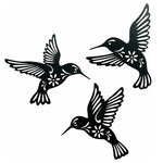 🐦Set mit 3 Kolibri-Wanddekorationen aus Metall