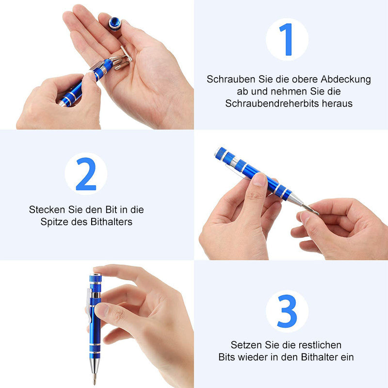 8-in-1 Präzision Schraubendreherstift