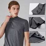 Slim Fit T-Shirt für Herren mit Stehkragen