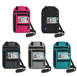 Reisehalstasche mit RFID-blockierendem Reisepasshalter