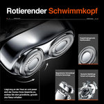 Wiederaufladbarer, wasserdichter, kompakter Elektrorasierer für Zuhause, Auto, Reisen