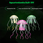 Aquarienlandschaftssimulation transparente fluoreszierende Quallendekoration
