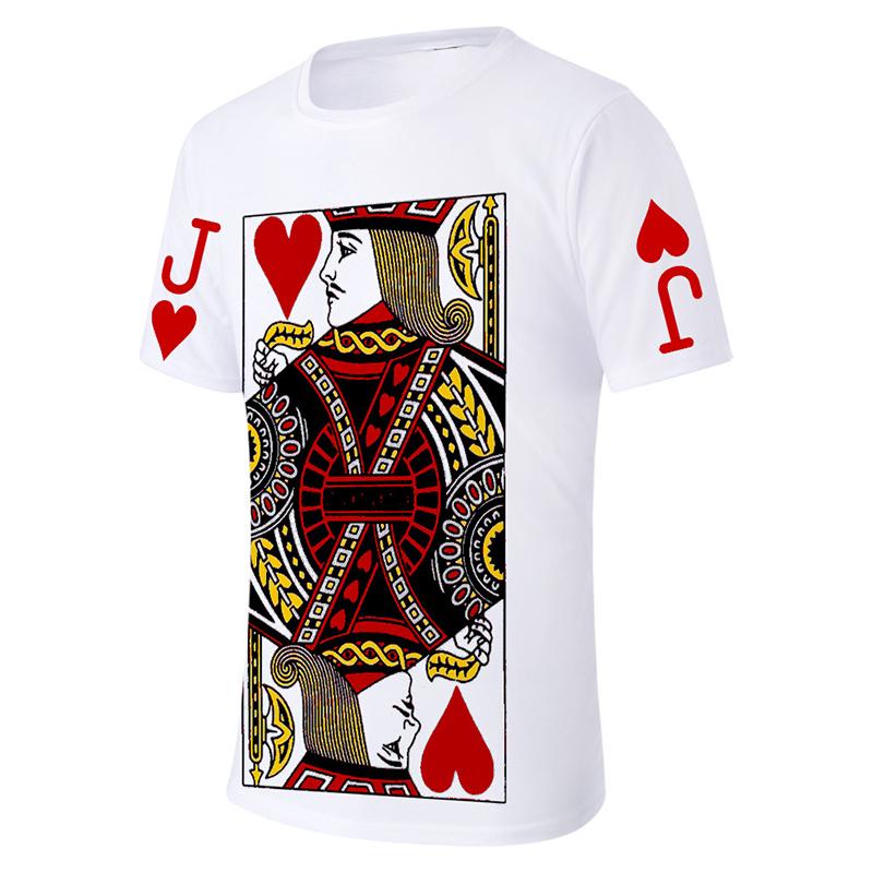 Sommer 3D Poker lose T-Shirt