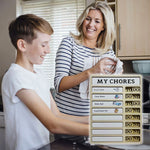 Wiederholbares Schreibaufgabenblatt aus Holz