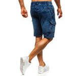 Fünf-Punkt gewaschene Jeansshorts