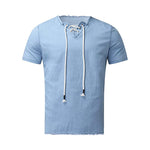 Stretch-Jeanshemd mit Schnürung für Herren