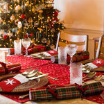 Weihnachten Tischdekoration, Schneeflockensocken für Besteck