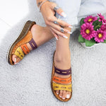 Damen modische drei Farbe Nähen Sandale