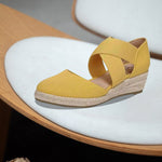 Sandalen mit Keilabsatz aus Hanfseil