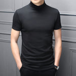 Slim Fit T-Shirt für Herren mit Stehkragen