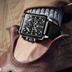 Leuchtende quadratische automatische mechanische Luxusuhr