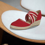 Sandalen mit Keilabsatz aus Hanfseil