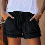 Damen Sommer Jeansshorts mit hoher Taille