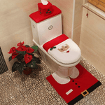 Weihnachtsdekoration Toilettensitzabdeckung und Teppich
