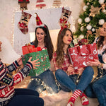 🎁Weihnachtsgeschenktüten Weihnachts Tragetaschen mit Griffen(Mehre Kaufe bekommt man ungleiche Farben)