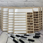 Wiederholbares Schreibaufgabenblatt aus Holz