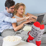 Schöne Brief gestickte Socken, 2 Paare