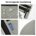 Reisehalstasche mit RFID-blockierendem Reisepasshalter