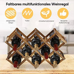 Klappbares Weinregal aus Holz