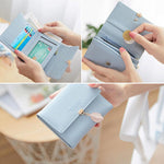 Blatt dreifach gefaltete kurze Brieftasche