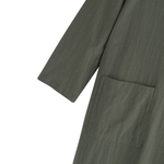 Einfarbiges Vintage-Kleid Mit Langen Ärmeln