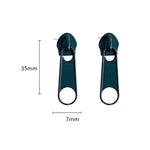 Lustige Metall-Reißverschluss-Ohrringe