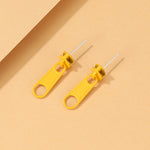 Lustige Metall-Reißverschluss-Ohrringe