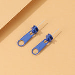 Lustige Metall-Reißverschluss-Ohrringe