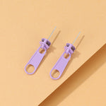 Lustige Metall-Reißverschluss-Ohrringe