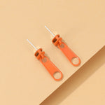 Lustige Metall-Reißverschluss-Ohrringe